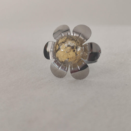 Bague " Kiléyo " feuille d'or