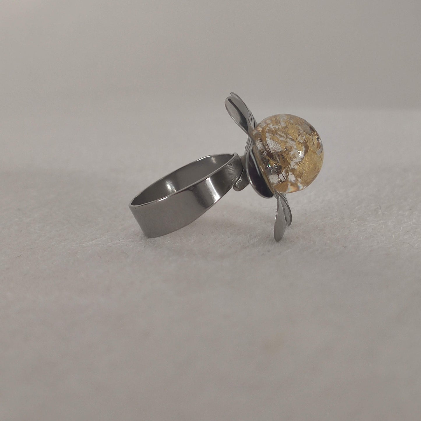 Bague " Kiléyo " feuille d'or