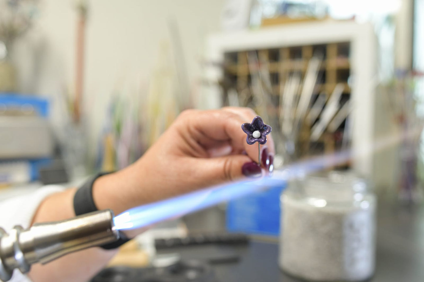 Atelier " Réalisez votre bouquet de fleurs en verre filé au chalumeau " en duo